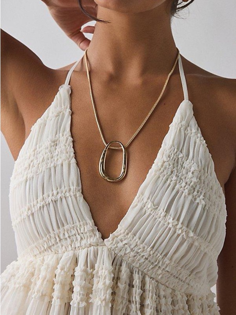 Kimchi Blue halter neck with ruffles